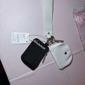 Lululemon Black and White Pouch Set with Strap